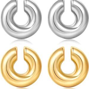 Brand New Ear Cuffs Set 30MM Gold&SIlver Non Piercing